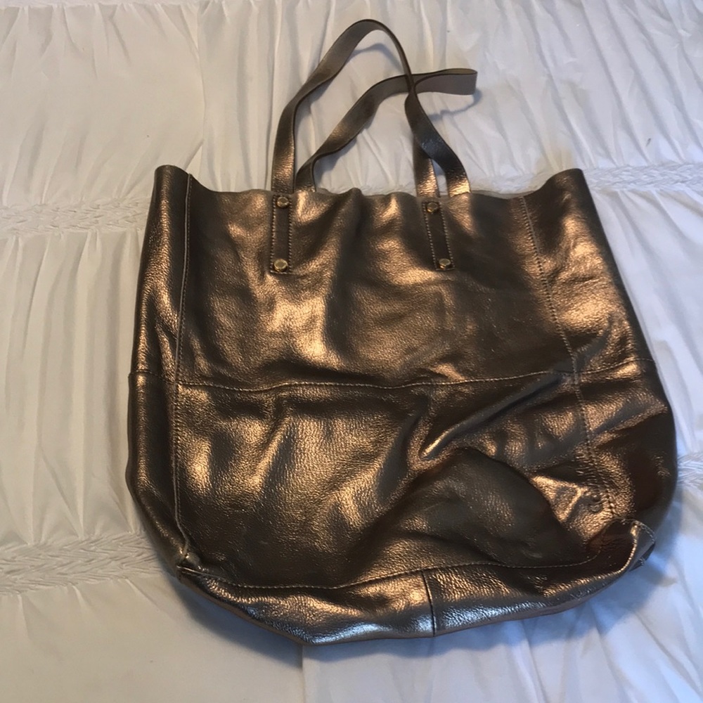 Bronze metallic tote Calvin Klein